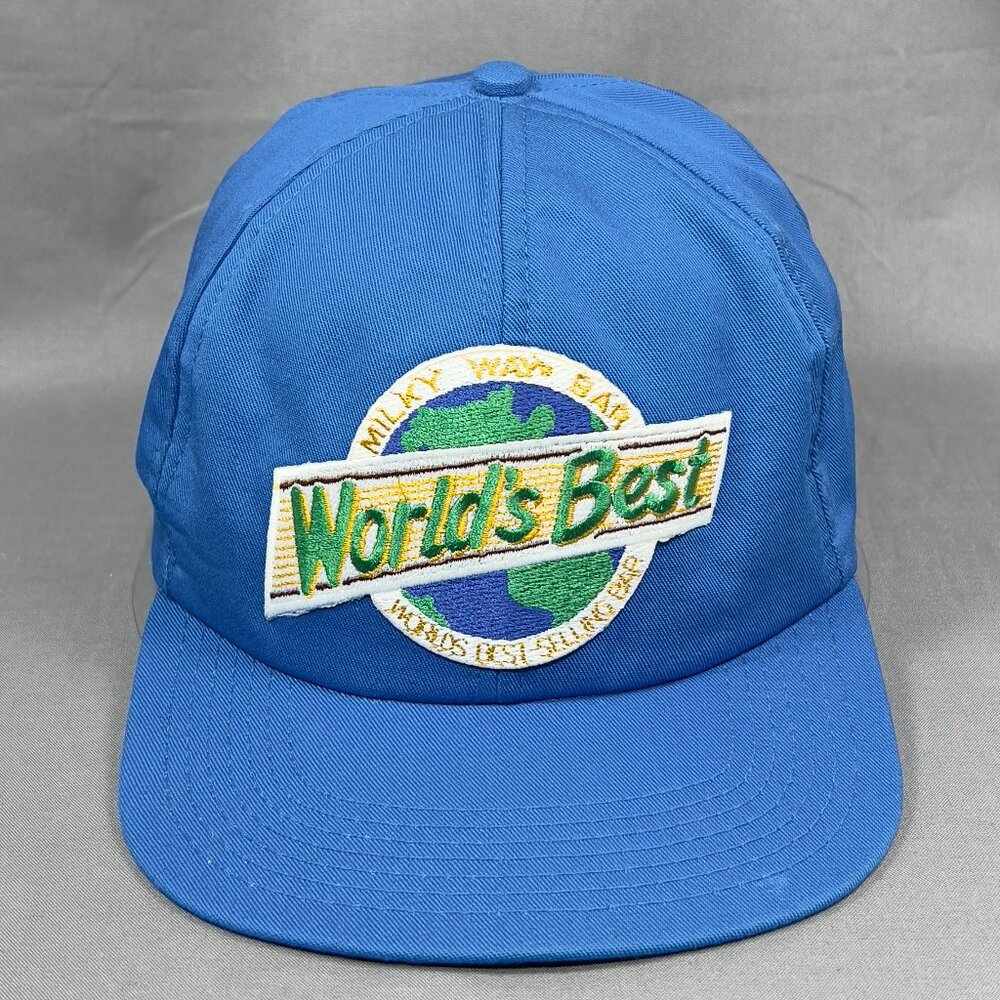 Vtg Milky Way Candy Bar Snapback Hat Cap Milk Chocolate Sweets Baseball USA Mens